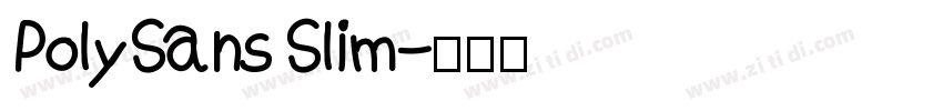 PolySans Slim字体转换